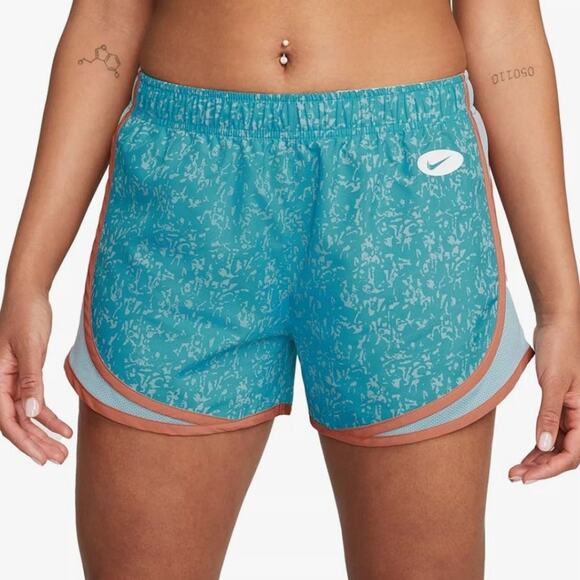 Nike Tempo Aqua and Orange Running Active Athletic Workout Shorts Plus Size 2X - Picture 1 of 13